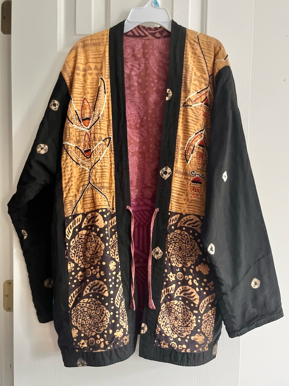 Embroidered Reversible Boho Kimono Jacket